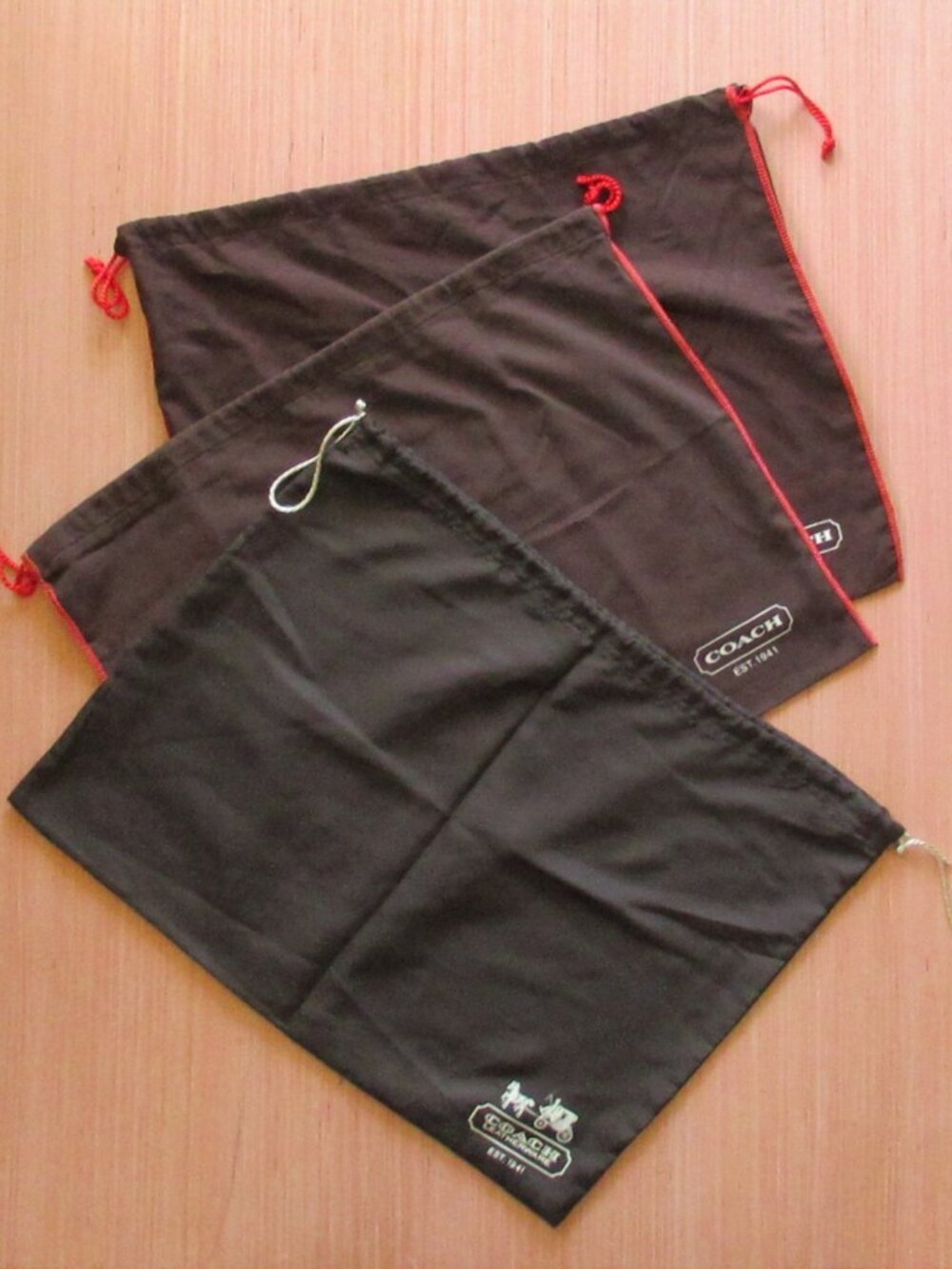 Coach Dust Bag Lot – 3 Large 19x15 Drawstring Bags